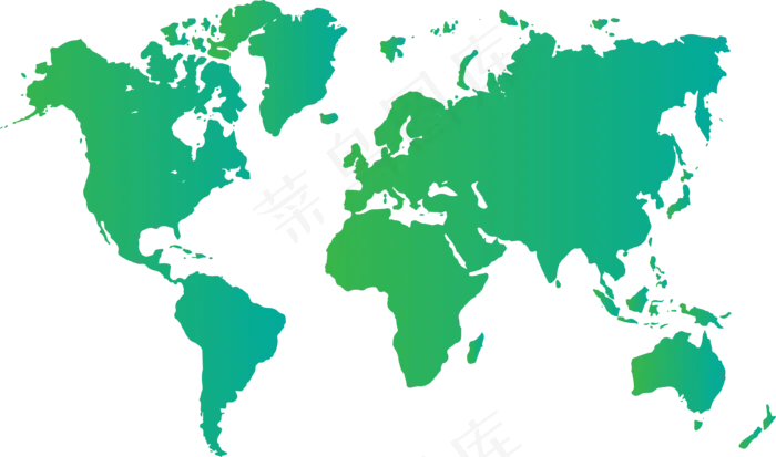 绿色世界地图,免抠元素(3394*2001px 300 dpi )ai矢量模版下载