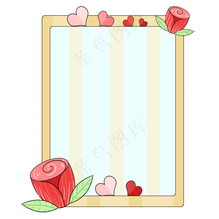 爱情玫瑰爱心框框