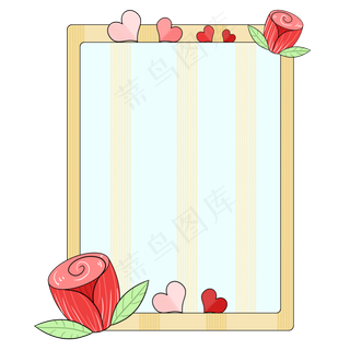 爱情玫瑰爱心框框