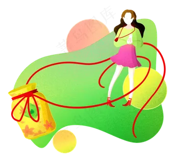 端午节挂平安符女孩 端午节挂平安符女孩