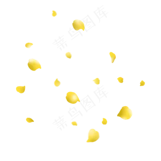 金色金属玫瑰花瓣PNG