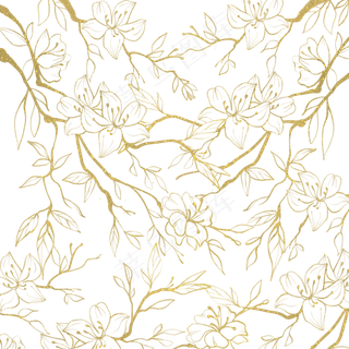 金色花卉植物底纹 金色花卉植物底纹