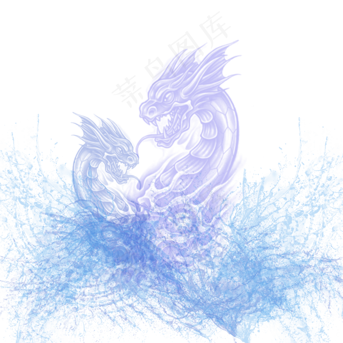 水中的龙设计素材(2000X2000(DPI:300))psd模版下载