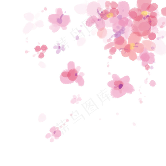 水彩花朵