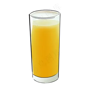 冰凉橙汁玻璃杯果汁