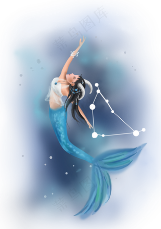 12星座摩羯座人物,免抠元素