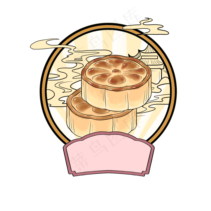 国潮美食中式传统点心,免抠元素(3508X3508(DPI:300))psd模版下载