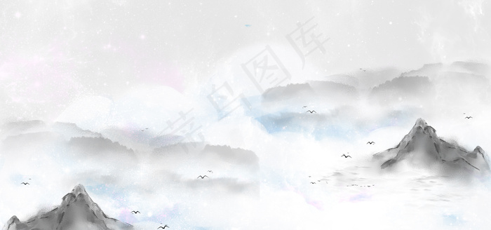 茶叶梦幻浪漫云层彩色banner(1920*900px 	       )psd模版下载
