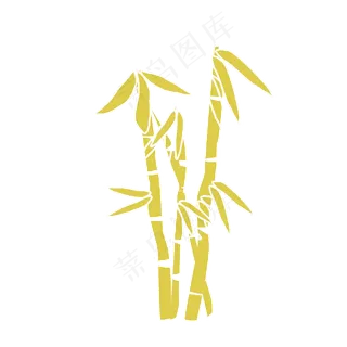 矢量卡通绿色竹子免抠png