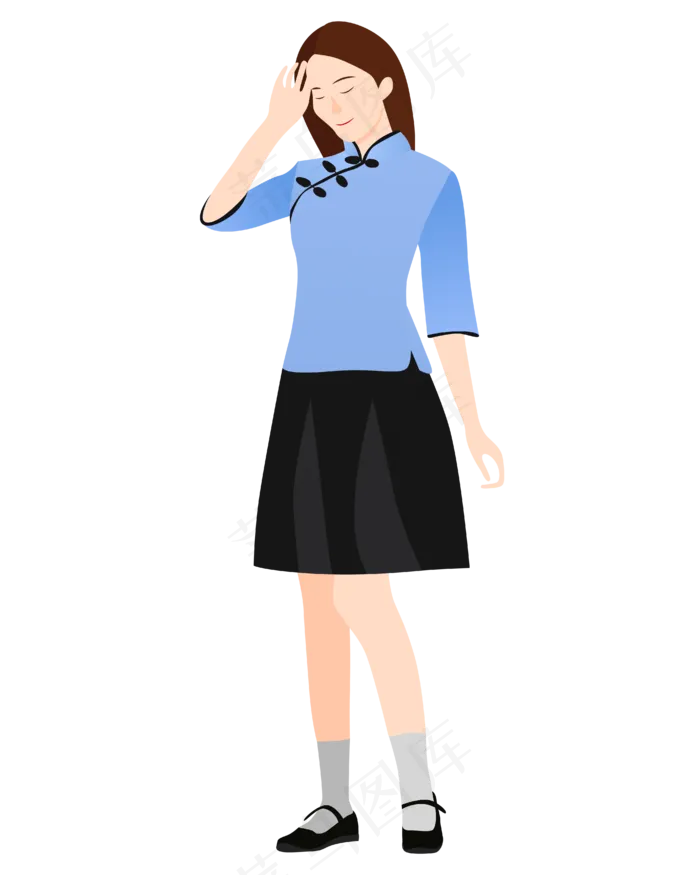 五四青年女孩(4167*5208px 300 dpi )ai矢量模版下载