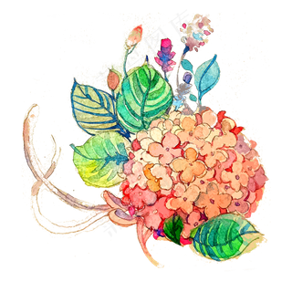 *花花卉绣球唯美PNG花球