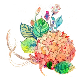 *花花卉绣球唯美PNG花球