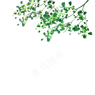 卡通春天植物装饰