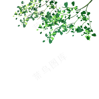 卡通春天植物装饰