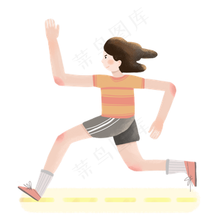 五四青年节奔跑的男青年