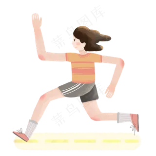 五四青年节奔跑的男青年