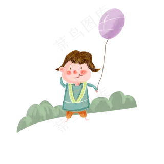 儿童节可爱清新女孩