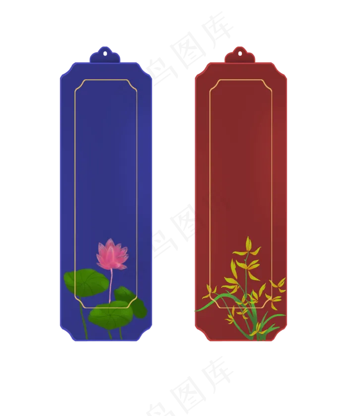 古风艺术书签(2500X3000(DPI:300))psd模版下载