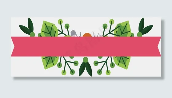 精美绿色装饰标签