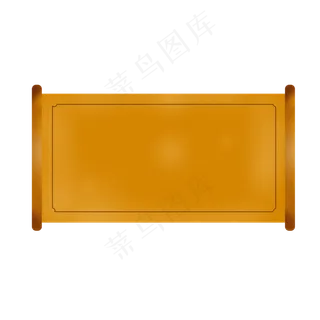 卡通矢量古代金黄色旗帜,免抠元素