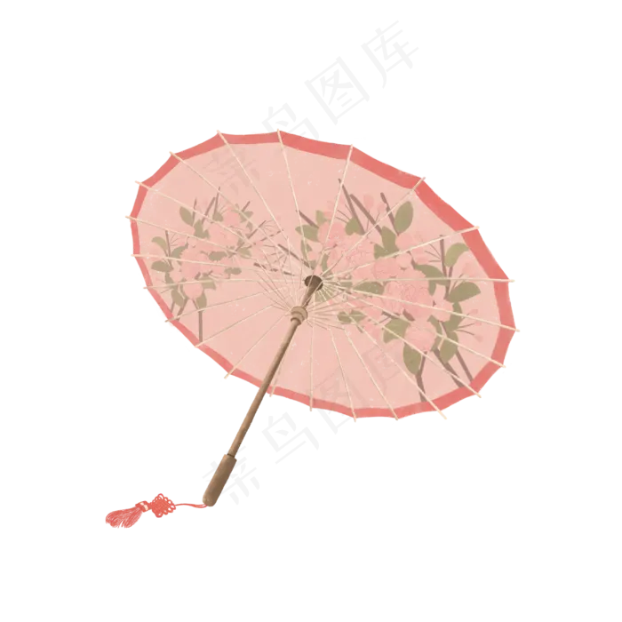 中国古典折伞油纸伞东方江南下雨,免抠元素(3000X3000(DPI:300))psd模版下载