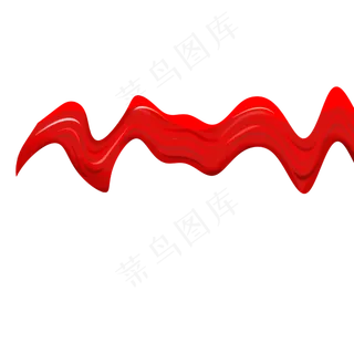 红色绸带飘带素材图