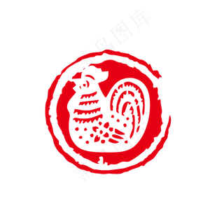 中国风红色十二生肖印章矢量可商