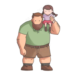 父亲节父亲女儿