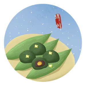 青团清明节一碟艾草团
