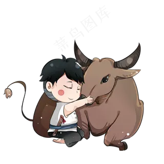 建军节放牛娃王二小Q版插图下载