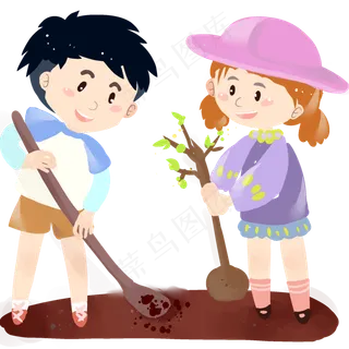 植树节一起挖坑种树