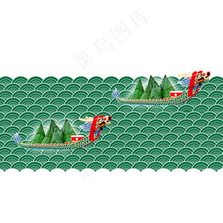 在水波上的龙舟