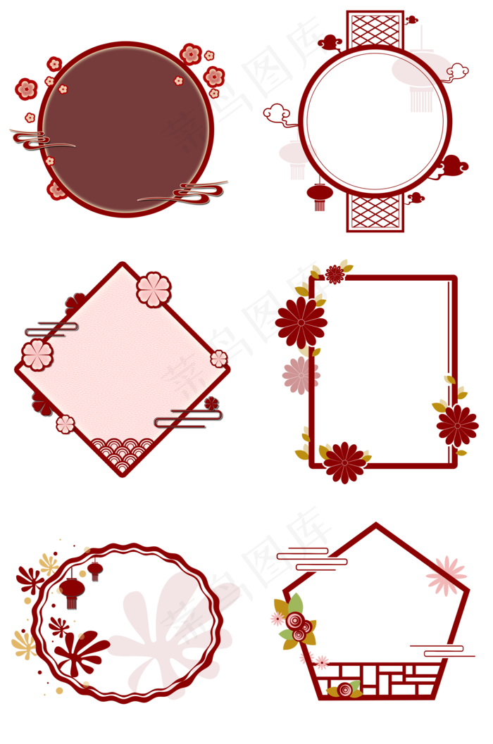赭红色格式实用边框(2000X3020(DPI:300))psd模版下载