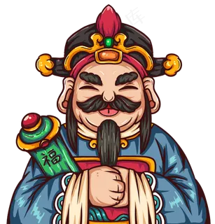 国潮风福禄寿喜福气神仙,免抠元素