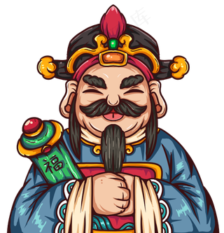 国潮风福禄寿喜福气神仙,免抠元素