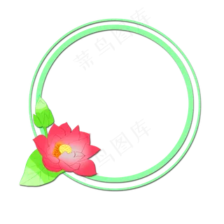植物荷花边框