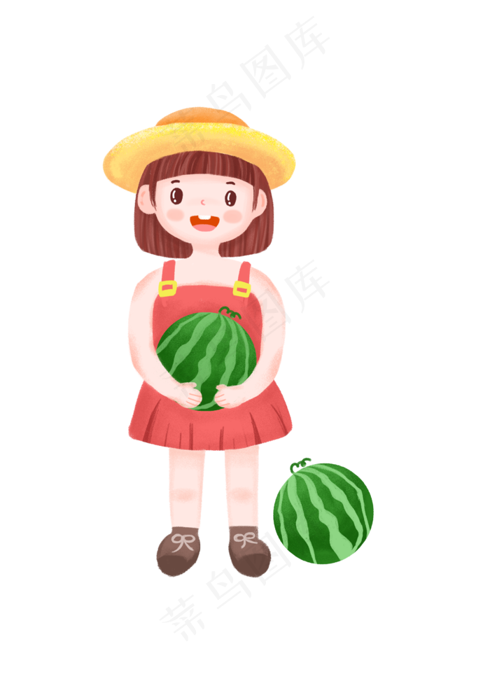 夏至西瓜小女孩
