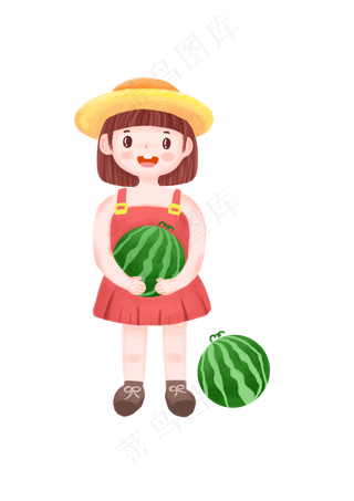 夏至西瓜小女孩