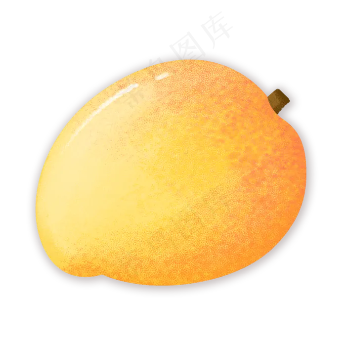 小清新水果手绘淡雅金黄芒果(2000X2000(DPI:300))psd模版下载