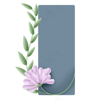 紫色小冠花长条形文本框