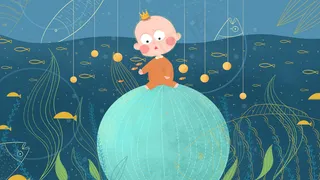 扁平元素清新噪点蓝绿