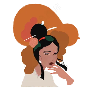 中国风国潮时尚东方美女美人戏曲