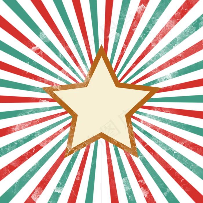 复古怀旧放射线条五角星(2000X2000(DPI:300))psd模版下载