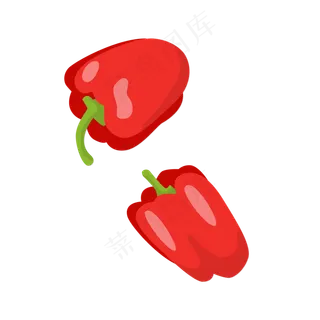 处暑夏季蔬果蔬菜辣椒图标