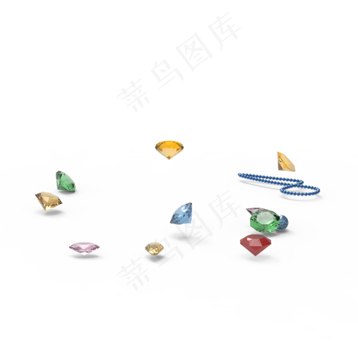 钻石雨飘落,免抠元素(2000*2000px 300 dpi )