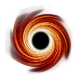 黄色黑洞,免抠元素