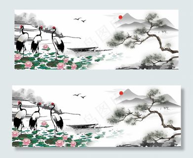 中国风风景banner图