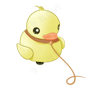 儿童节小黄鸭拉车玩具