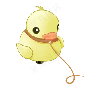 儿童节小黄鸭拉车玩具