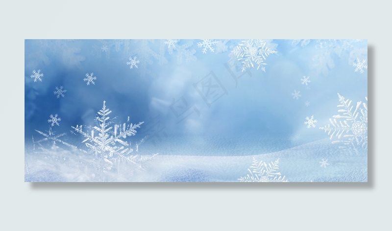 创意简约唯美冬季雪花背景